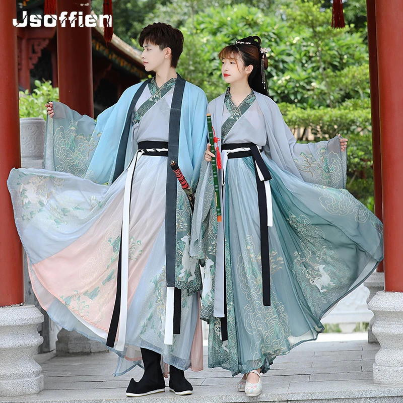 

Couple Hanfu Costume for Woman Chinese Han Dynasty Dress Lady Vintage Carnival Party Cosplay Clothing Swordsman Outfit