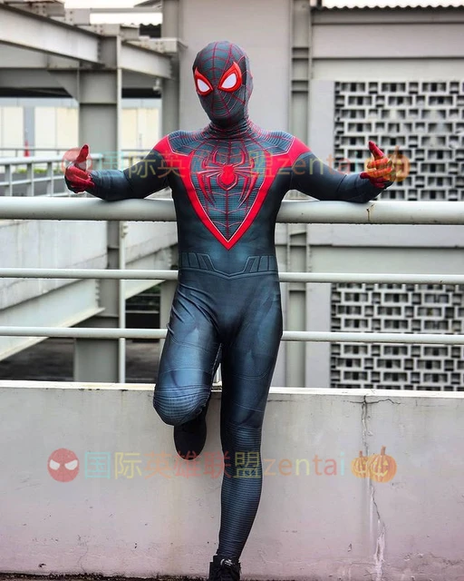 Spider-Verse 2 Adult Miles Morales Zentai Suit Costume