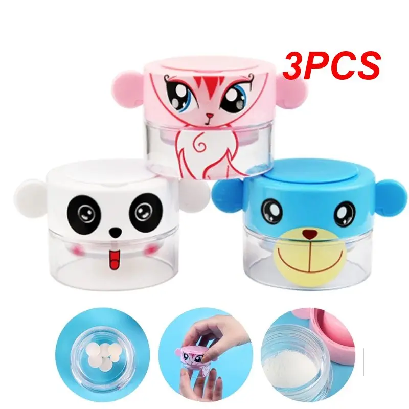 

3PCS Pill Grinder Cute Kids Adult Pill Tablets Crusher Pill Box Portable Dispenser Drug Storage Box Organizer