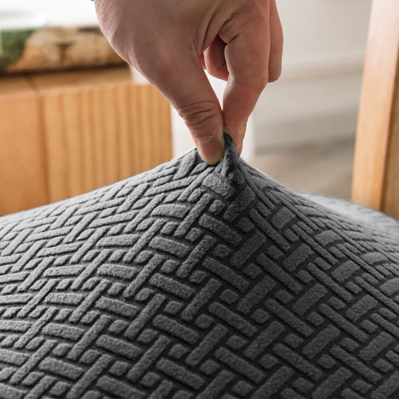 Stretch Rectangle Bar Stool Covers Jacquard Vanity Stool Cover Washable Counter Stool Covers Bar Stool Seat Covers Saddle Seat 5