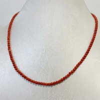 Collier de luxe en corail Orange 3MM pour femmes, petite taille, pierre précieuse, collier d'amour de mariage, bijoux 6