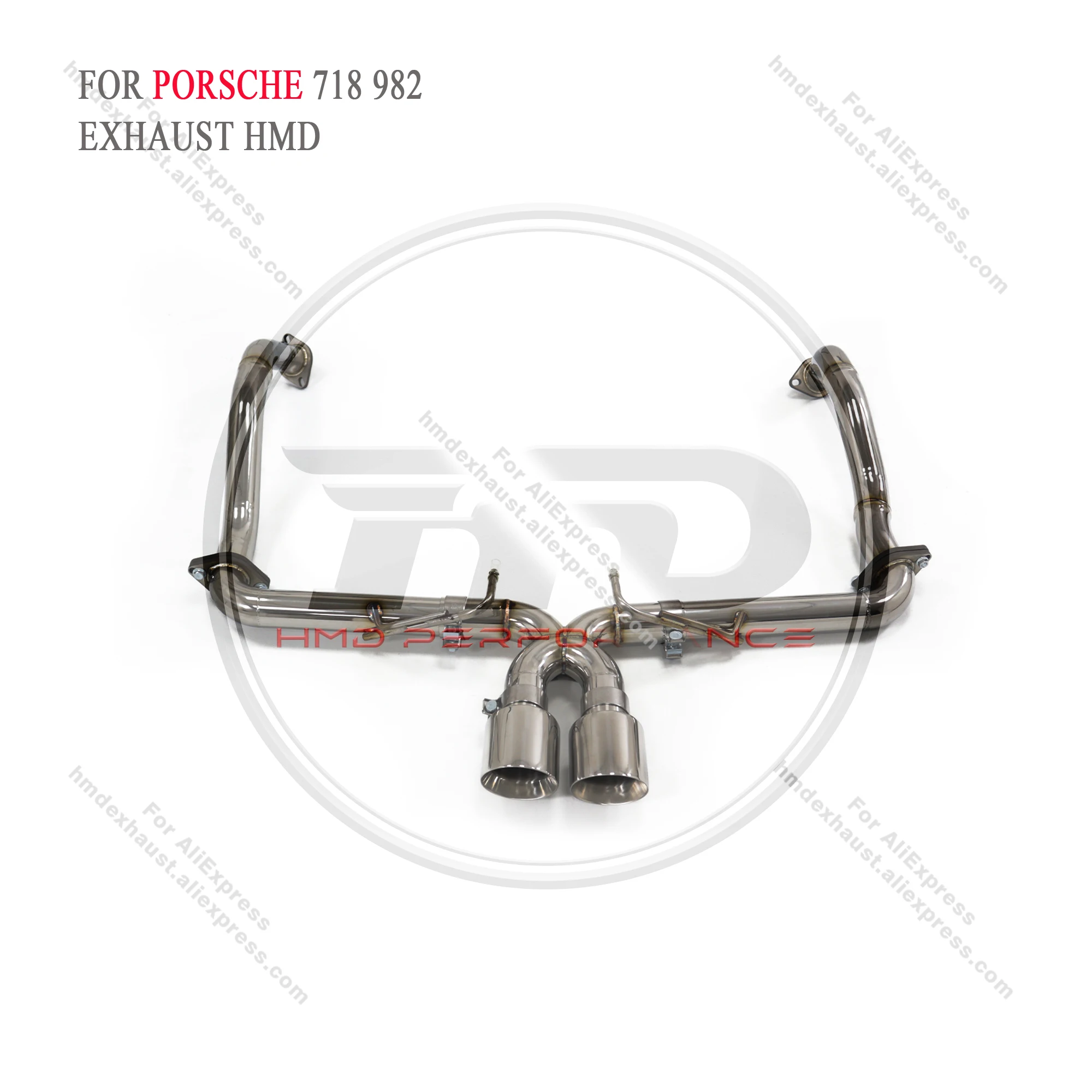 

HMD Exhaust System Stainless Steel Performance Catback for Porsche 718 Cayman Boxster 982 2.0T 2.5T Without Valve Straight Pipe