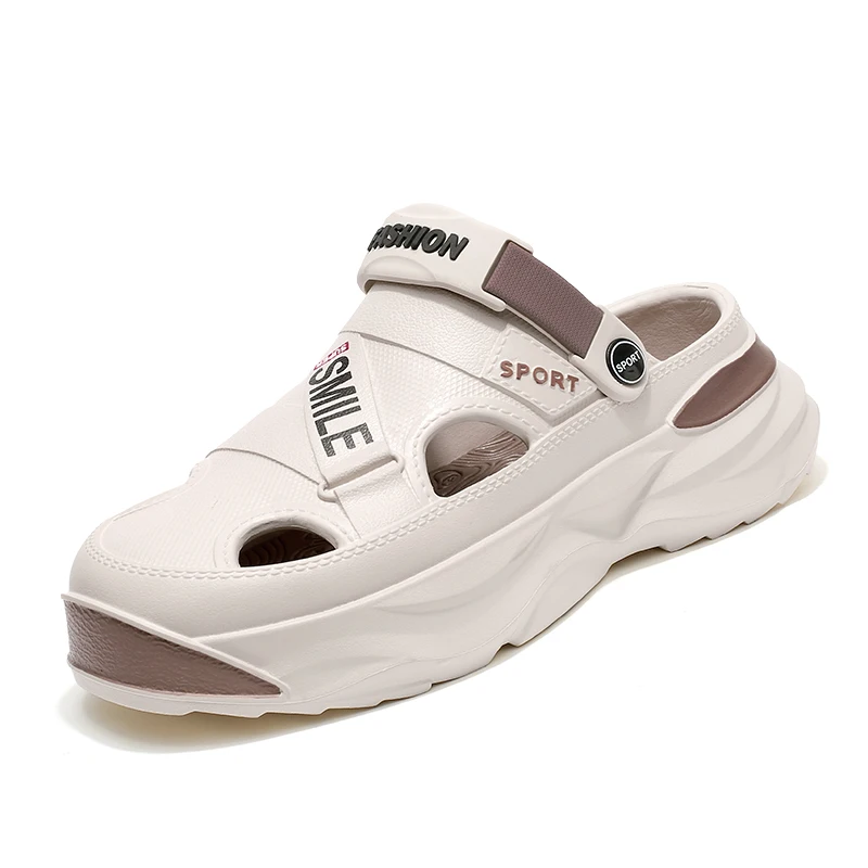 Mens Sandals Clogs Summer Beach Slippers Outdoor Casual Sneakers Water Shoes Male Big Size 45 46 leather sandals,sports slippers,summer sandals