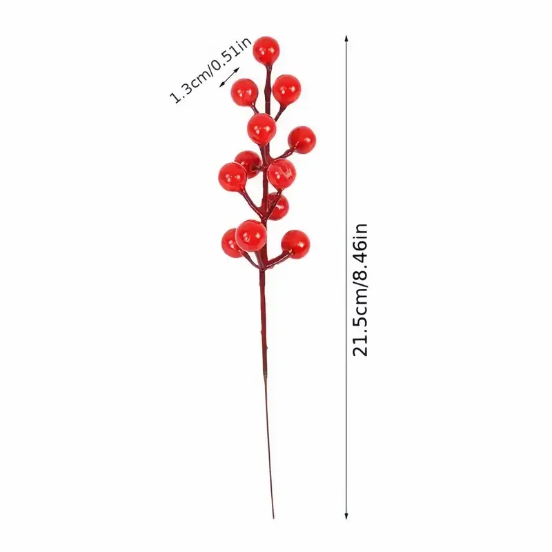 10/30PCS Artificial Holly Fruit Fake Tropical Plants Flower Indoor Outdoor Home Table Centerpiece DIY Vase Christmas Decoration