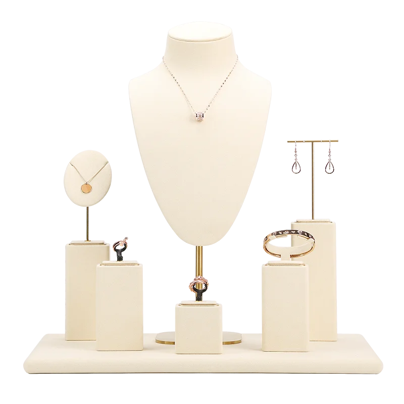 3-Tier Black Velvet Jewelry Display for Storing or Selling Bracelets,  Necklaces, Bangles, Accessories T-Bar Holder and Organizer Rack Stand for  Dresser, Vanity (12x9x7 in)