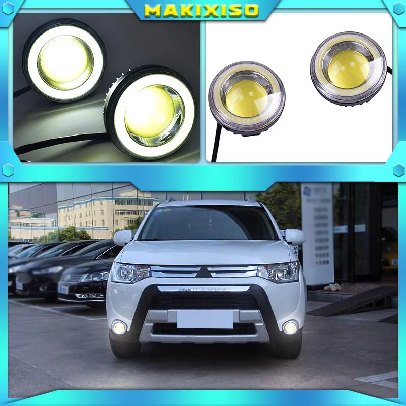 

Светодиодные дневные ходовые огни для Mitsubishi Outlander 2013, 2014, 2015, дневные водонепроницаемые противотуманные фары белого цвета