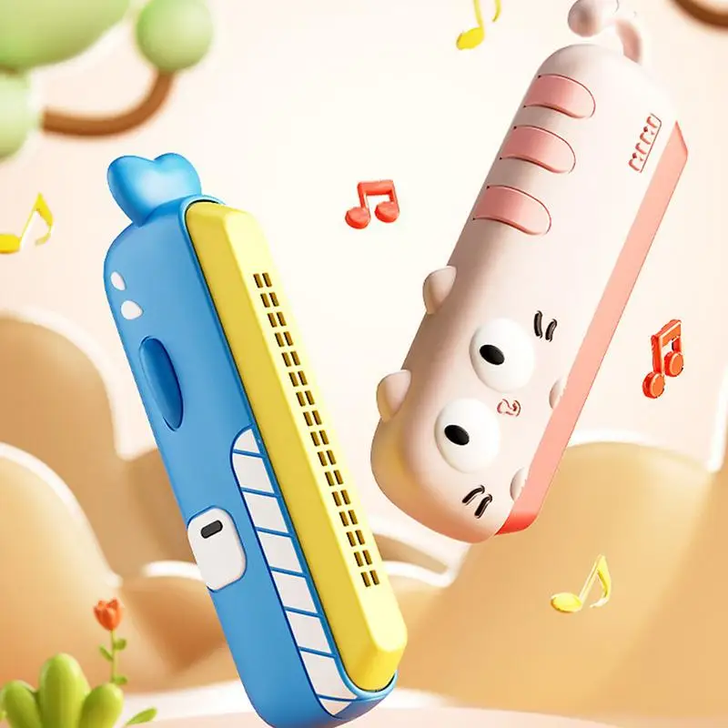 

Toy Harmonica Cartoon 16-Holes Harmonica For Kids Beginners Musical Instrument Toy Gift Kids Harmonica Party Favors For Children