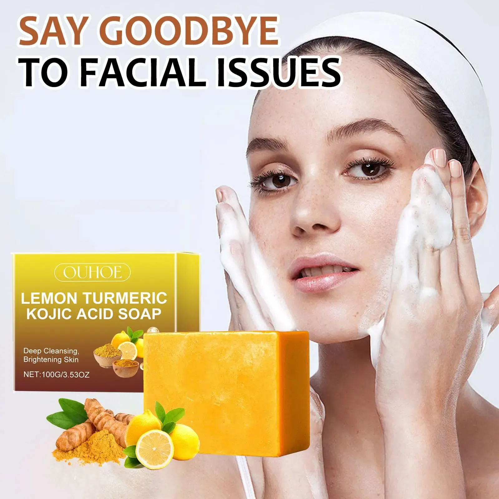 Lemon Turmeric Kojic Acid Skin Brightening Soap