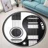 Love Guitar Music Premium Round Rug 3D Rug Non-slip Mat Dining Room Living Room Soft Bedroom Carpet 02 4