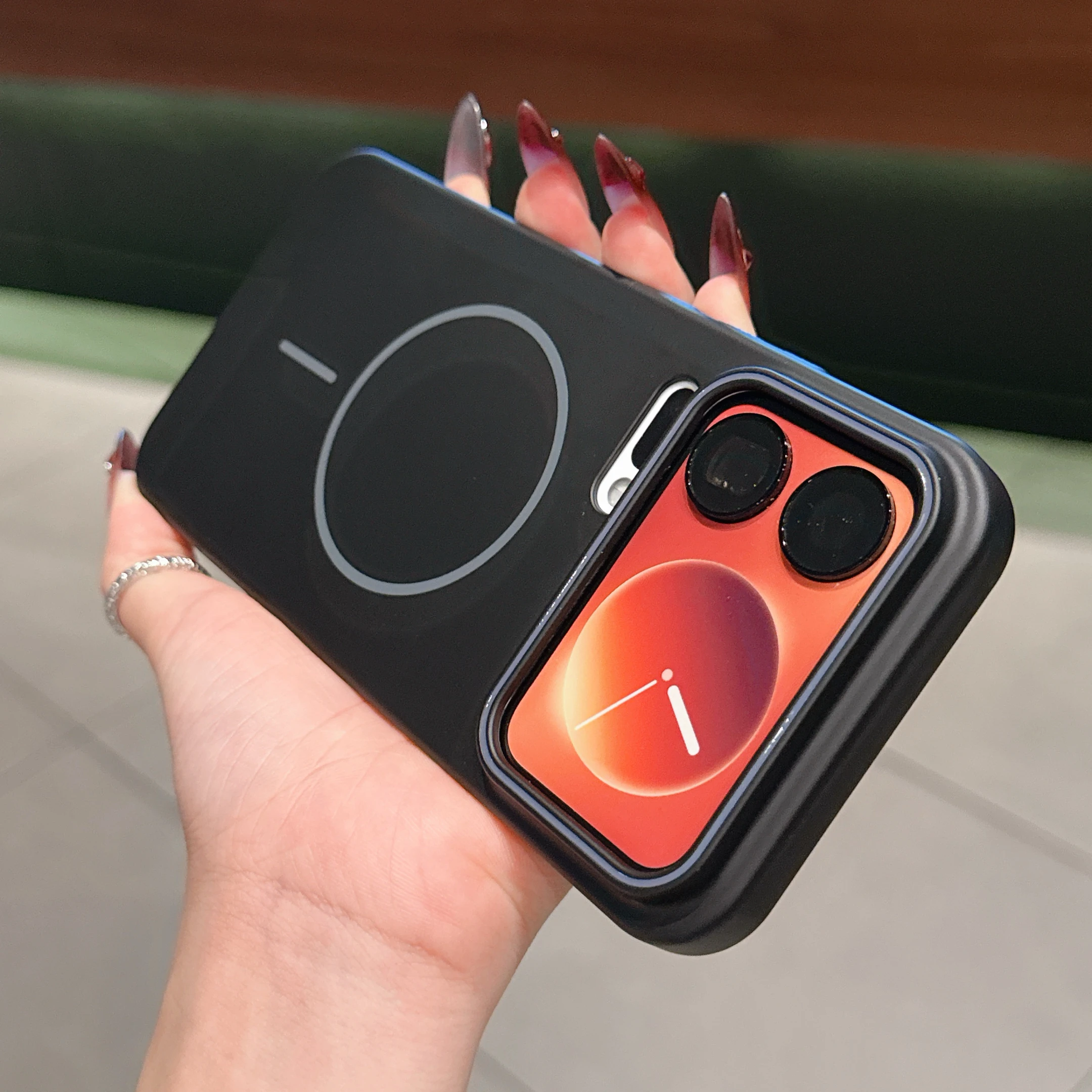 Enhanced Product Title:  
Sleek Matte Magnetic Phone Case with Wireless Charging Compatibility