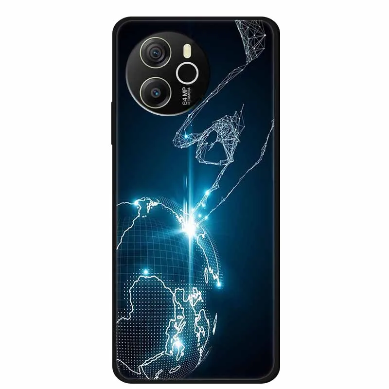 Black Silicone Soft Back Protective Case Cover