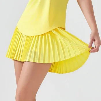 Pleated Tennis Skirt Sports High Waisted Women Fitness Golf Slimming Side Pocket Short Skirts Girl Comfort Safety Stretch Shorts - Image 3