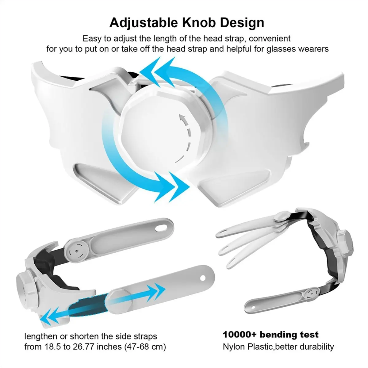 【시즌 세일】 메타 퀘스트3 VR 글래스 및 조절 가능한 헤드셋에 적합 다각도 조절 가능한 헤드셋 게임용 VR 마스크