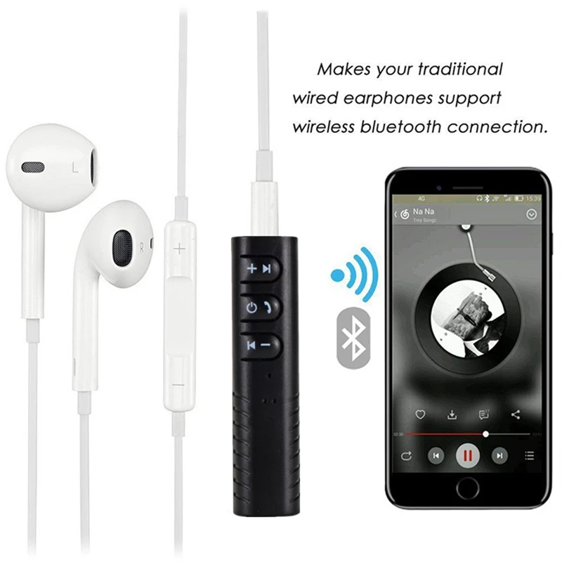 무선 블루투스 5.0 수신기 송신기 어댑터 자동차 음악 오디오 Aux MP3 A2dp 헤드폰 수신기 핸즈프리 용 3.5mm 잭