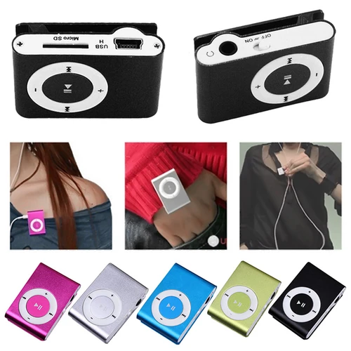 휴대용 미니 미러 클립 MP3 플레이어, 야외 스포츠 음악 플레이어, USB 충전식 미디어 워크맨, 학생 어린이 선물 2