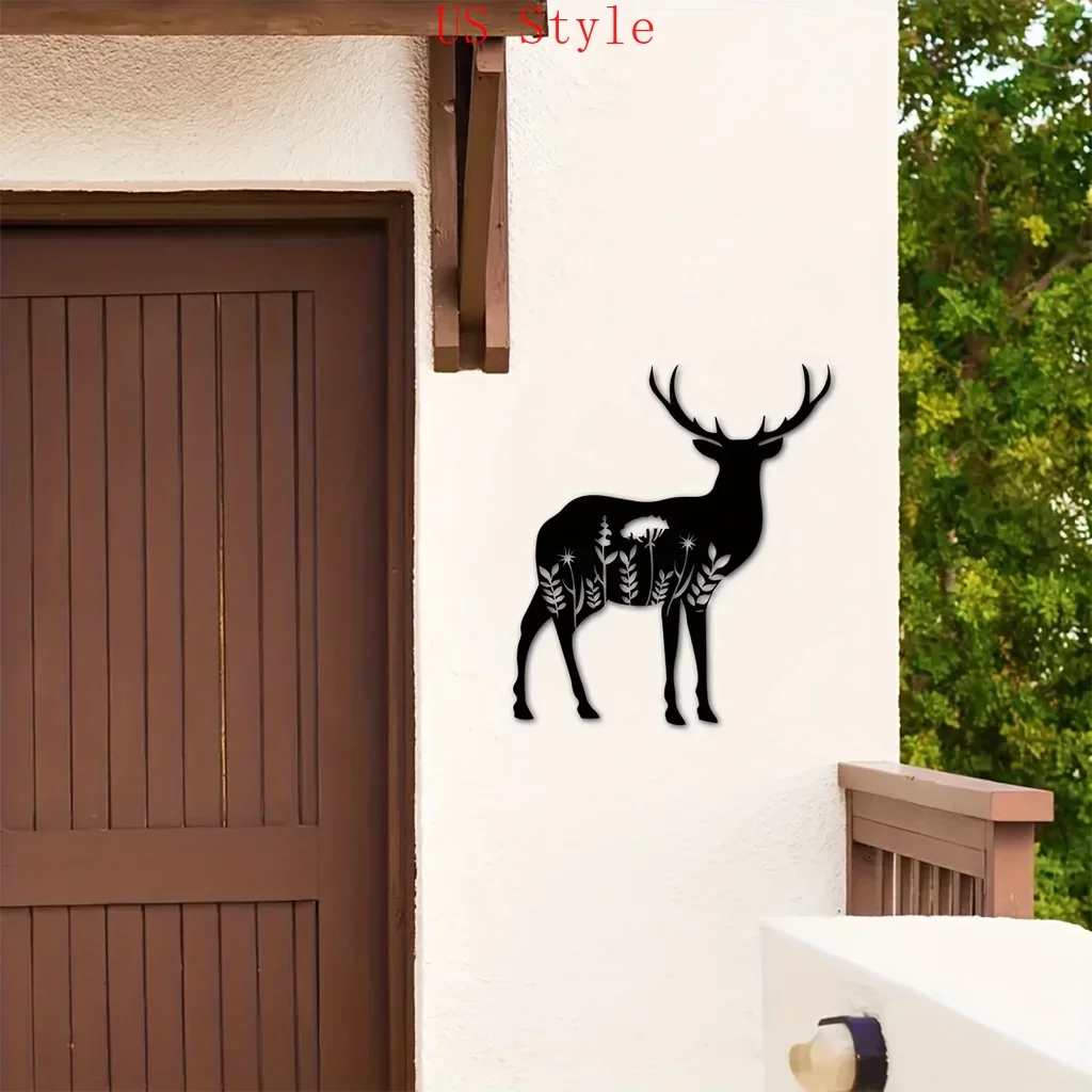 

Metal Deer Art Home Decor Forest Deer Wall Decor Metal Forest Deer Sign Forest Iron Sign Metal Wall Hanging decoration Garden H
