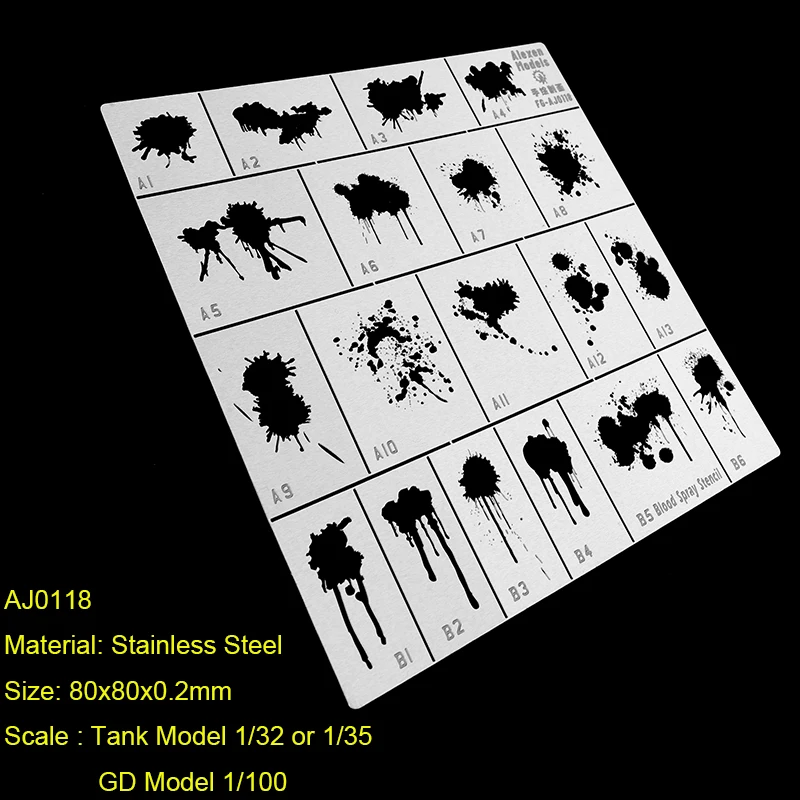Military Tank Model Battle Damage Do Old Auxiliary Stencils Template Water Stains Scratches Paint Damage model tools