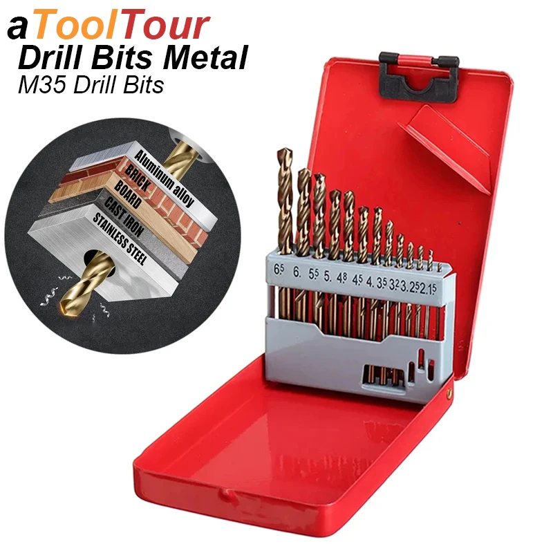 Cobalt 5% M35 HSS-Co Twist Drill Bit for Durable Metal, Wood, and Cast Iron Drilling