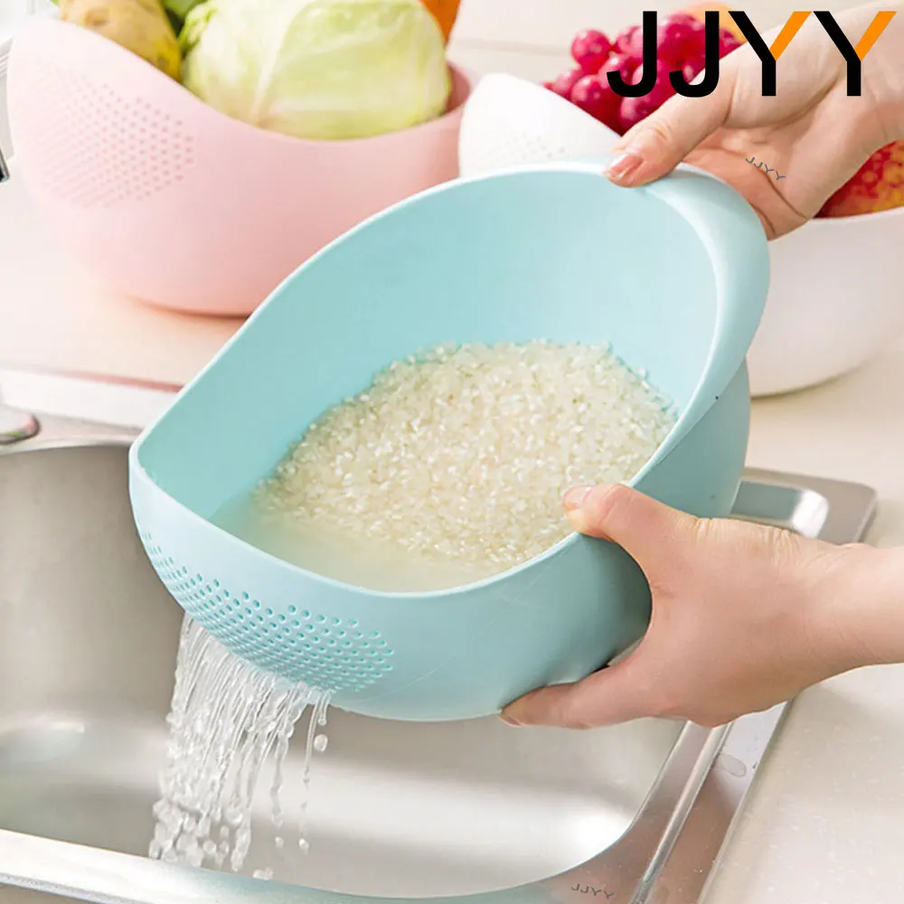 Hot Rice Filter JJYY Rice Sieve Plastic Colander Sieve Rice Washing Filter Strainer ...