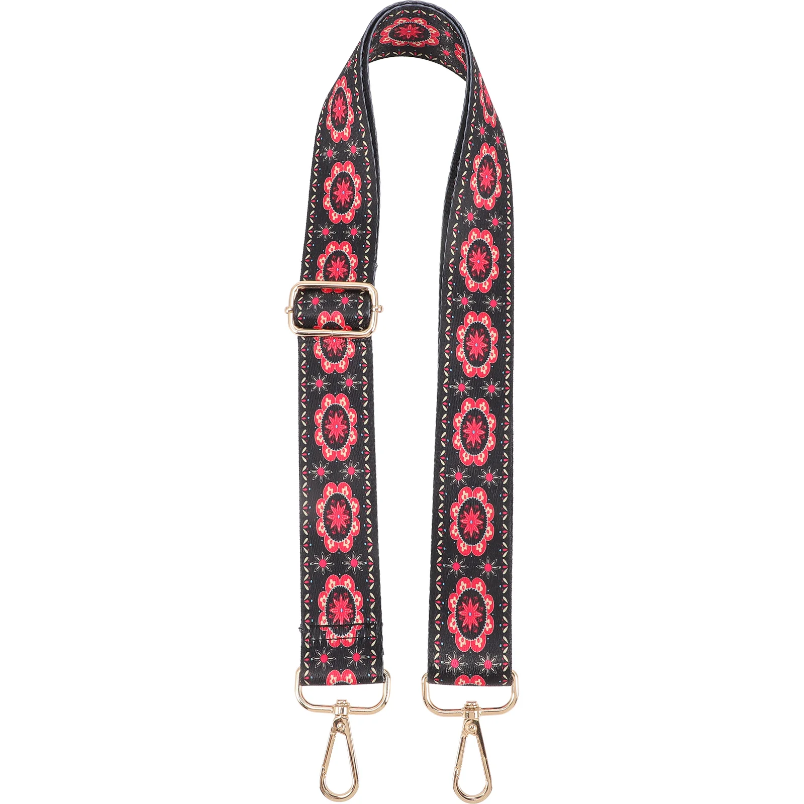 

The Tote Bag Strap Locks for Bass Decorate Floral Pattern Banjo Shoulder Retro Supply Polyester Musical Instrument Vintage Belt