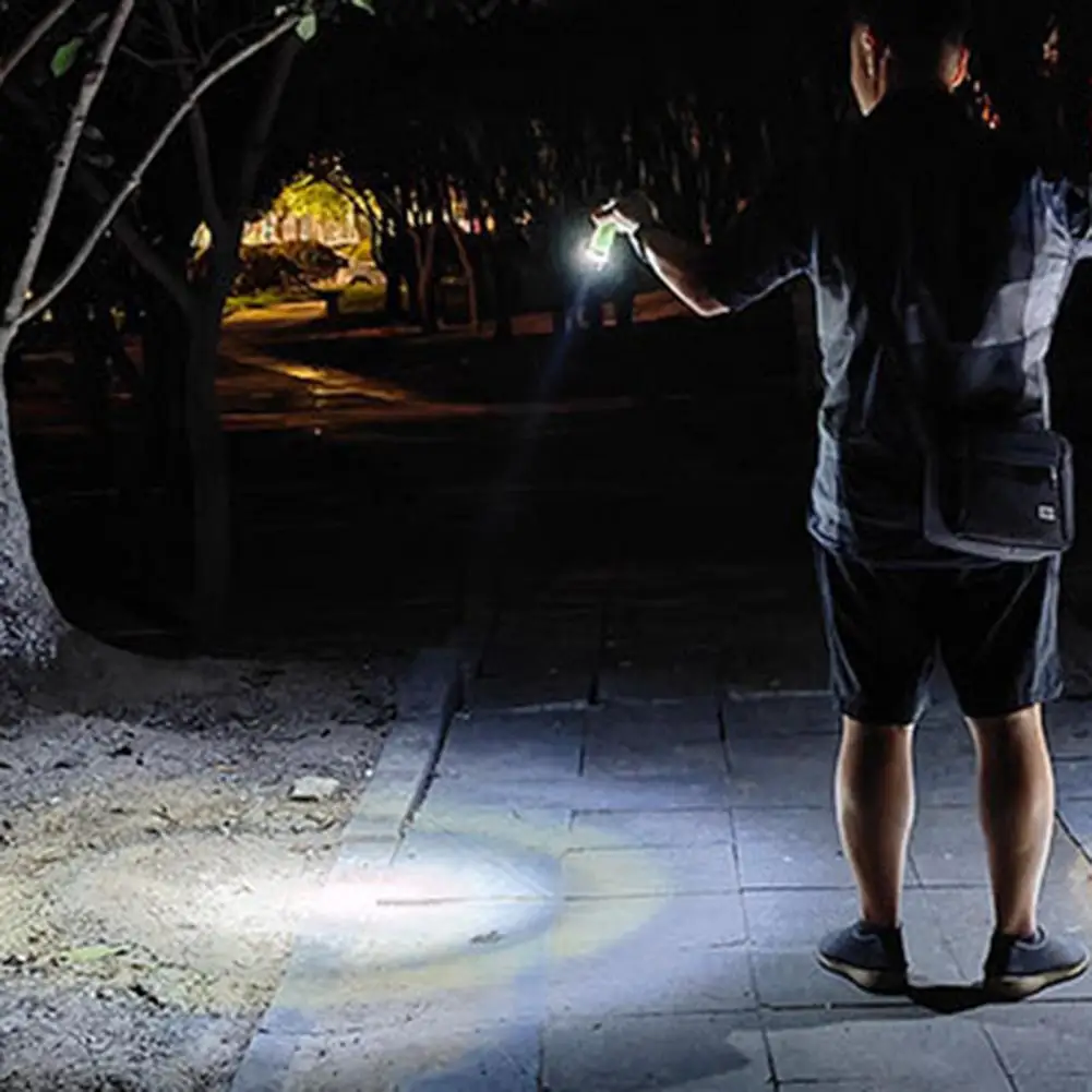 

Camping Flashlight 1 Set Portable High Brightness Power indicator Long Distance USB Flashlight for Night
