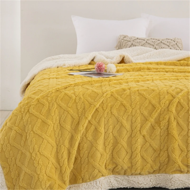 Taff Velvet Plaid Blankets And Throws Lambs Of Wool Heat Preservation  Prevent Static Electricity Thick Quilt Bed Cover Winter - AliExpress