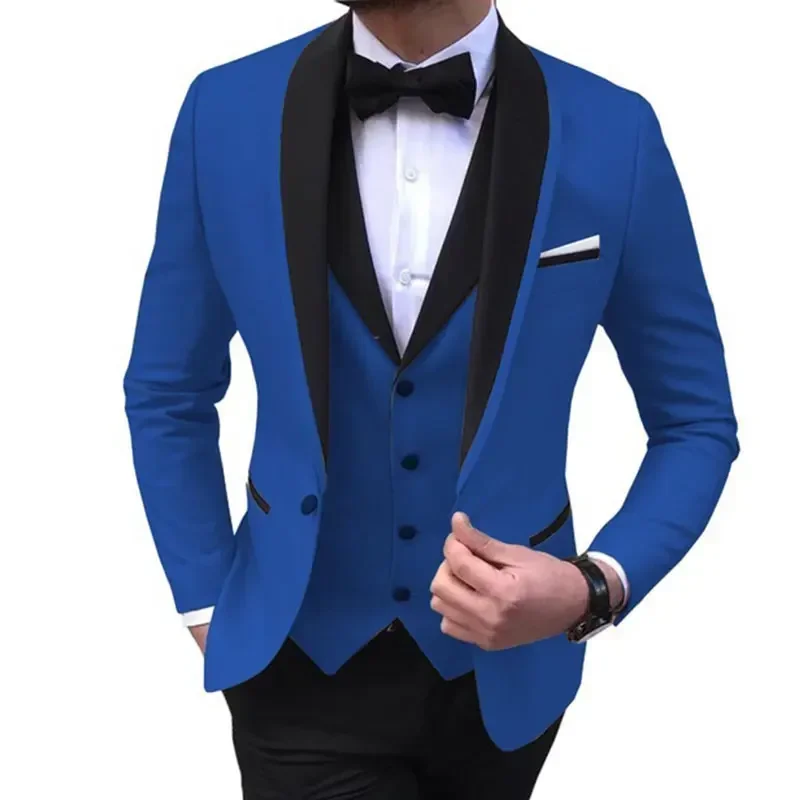 Description Picture 6 of itemParty Dresses Jacket+Pants+Vest Fashion Suits For Men Slim Fit Party Casual Male Blazer Formal Occasion Dresses  Costume