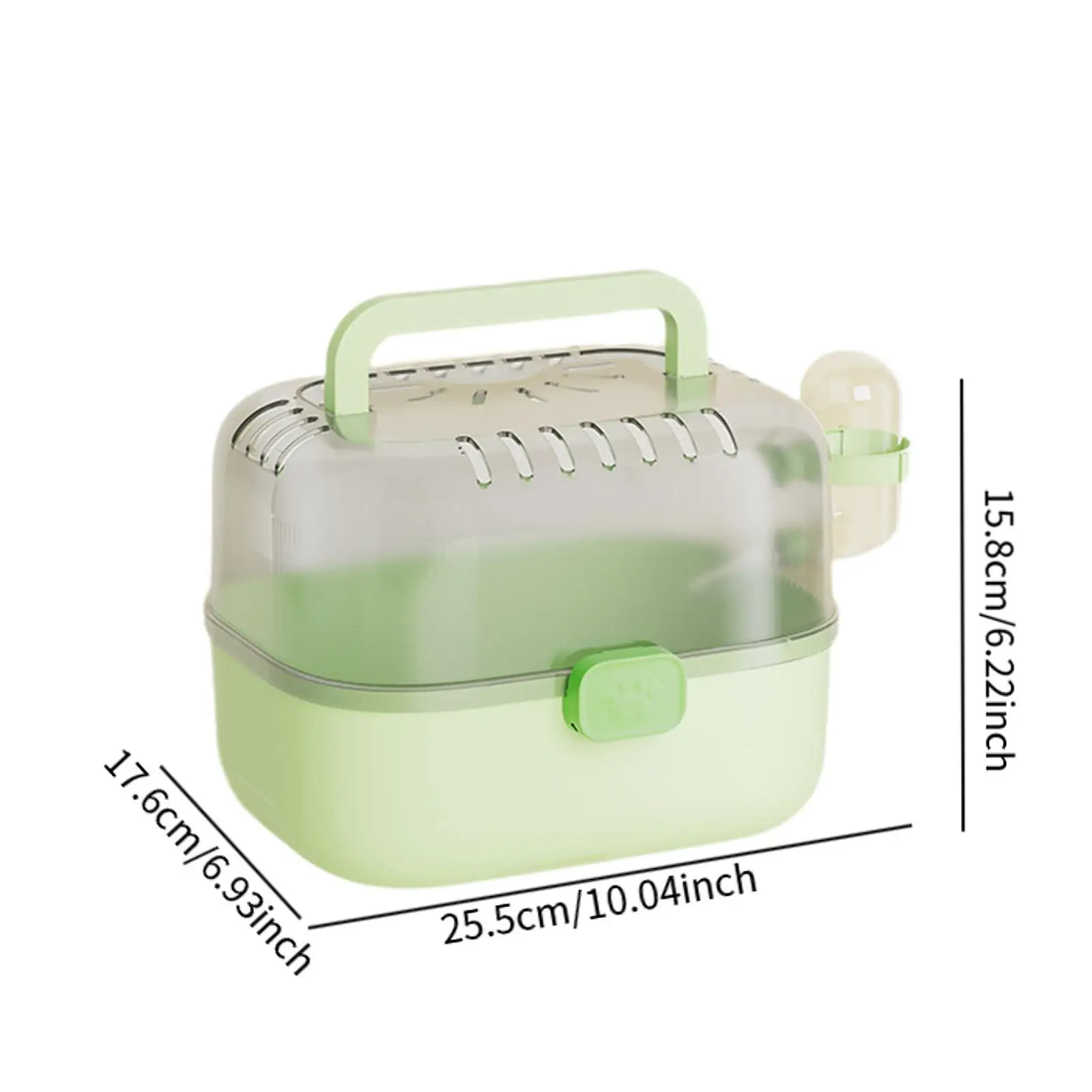 Hamster Carrier Cage Transparent Portable Breathable Compact Case for Indoor Rabbits Guinea Pigs Enclosure