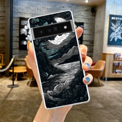 Vibrant Landscape Art Shockproof Silicone Phone Case with Transparent Shell - Pixel 5 (B1)