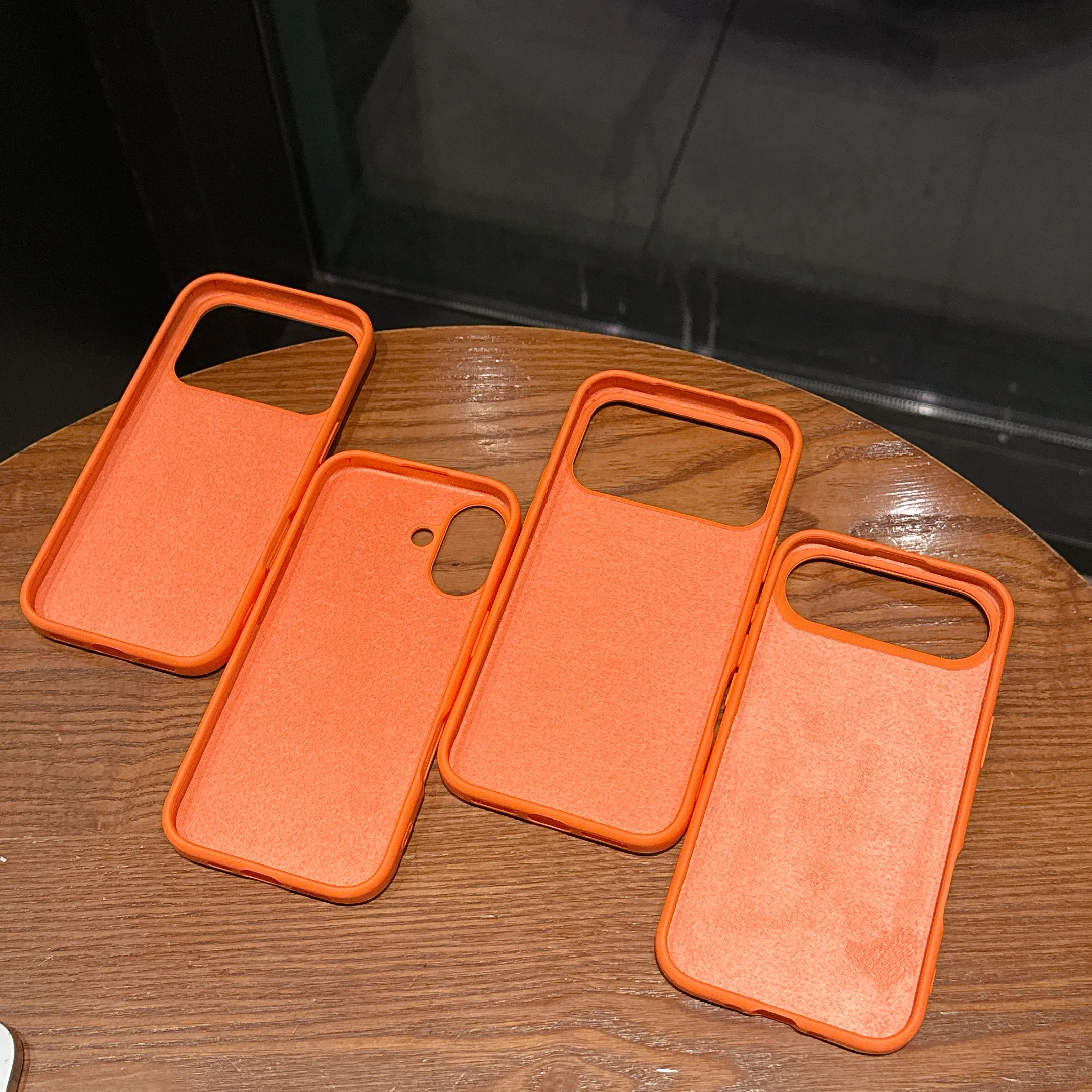 Vibrant Orange Non-Slip Liquid Silicone Phone Case