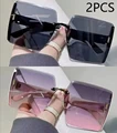 2PCS black pink