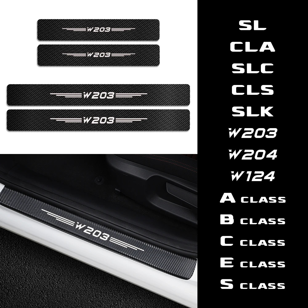 Adesivo Davanzale Soglia Portiera Auto Per Mercedes Benz W204 C63 Amg W124 W203 A B C E Classe S Cla Cls Sl Slc Slk Accessori Auto