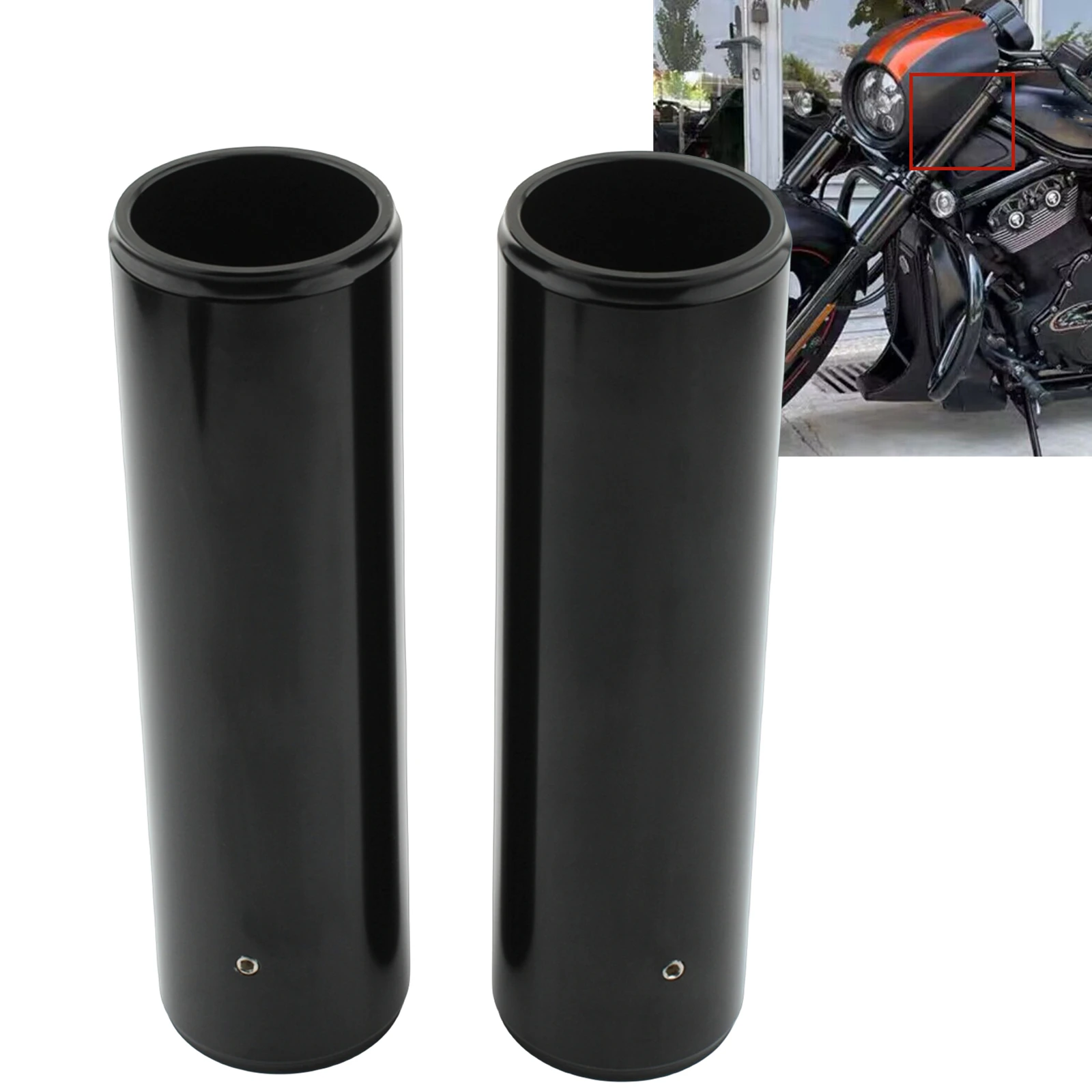 Per Harley-Davidson 2007-2011 V-Rod, Night Rod, Night Rod Special Motorcycle Upper Fork Tubes Covers