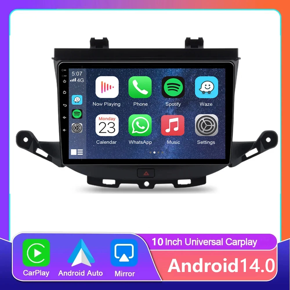 

4G+WIFI Car Radio Multimedia Player For Opel ASTRA K 2016 - 2020 For Buick VERANO Android 14 Navigation GPS Video Carplay Auto