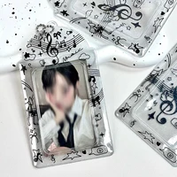 1pcs Kpop Photocard Holder, Keychain Transparent Photo Card Holder,Keychain Kpop ID Badge Holder Student Bus Card 2