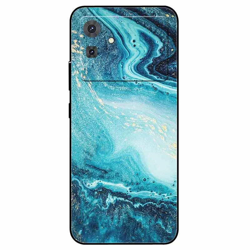 Floral Marble Silicone TPU Soft Phone Case with Cool Print Design