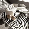 Nordic Fluffy Plush Carpets for Living Room Light Luxury Zebra Pattern Bedroom Decor Carpet Home Large Area Anti-Slip Lounge Rug 1