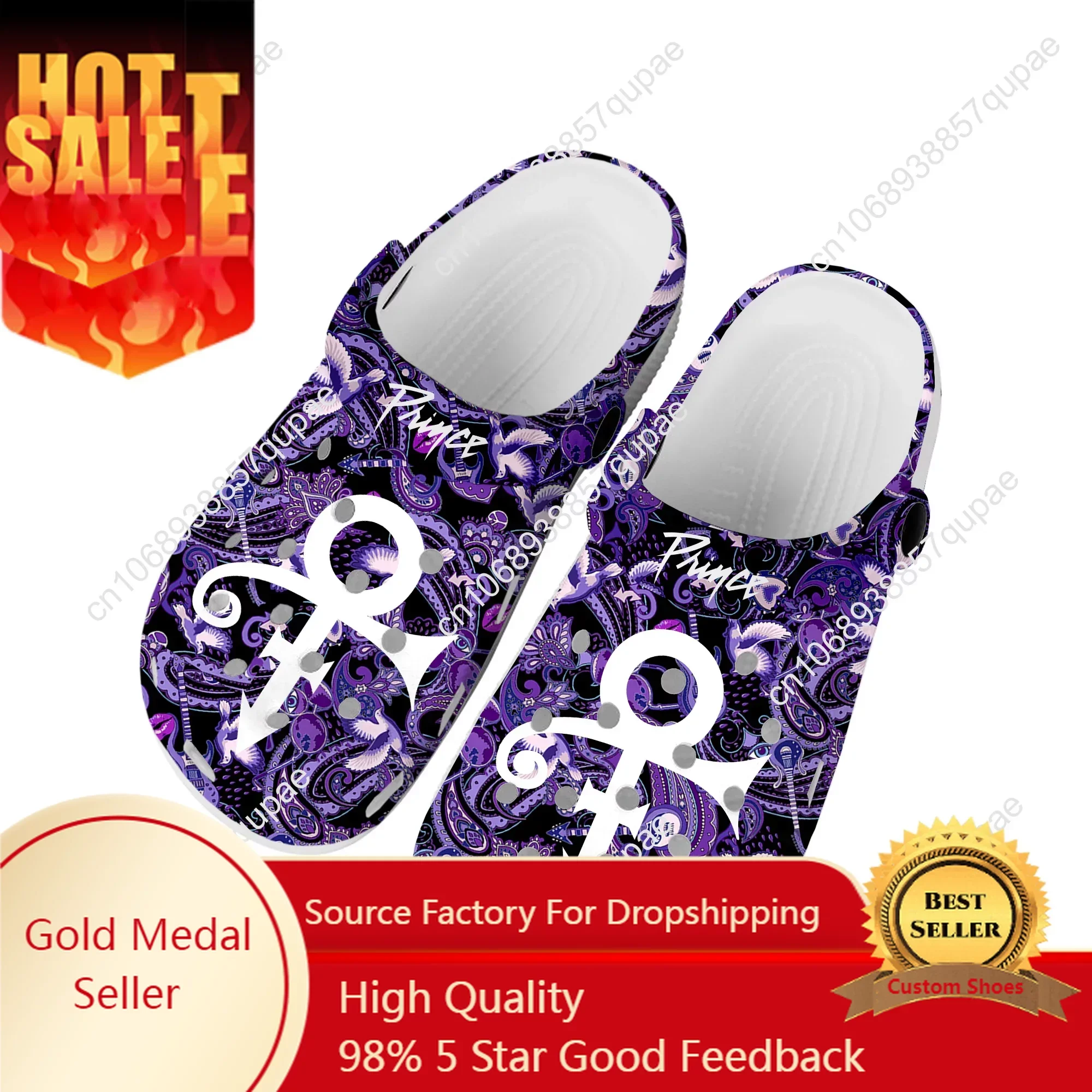 

Prince Rogers Nelson Purple Rain Home Clogs Custom Water Shoes Mens Women Youth Boy Girl Shoe Garden Clog Sandals Hole Slippers