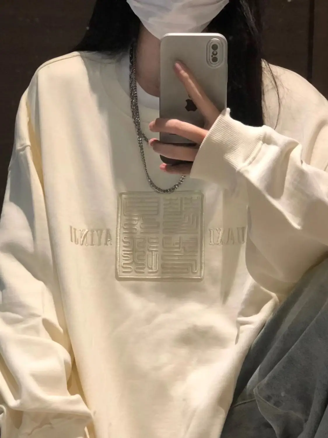 Women Spring Autumn Letter Sweatshirt Oversize Hoodies Cotton Pullovers