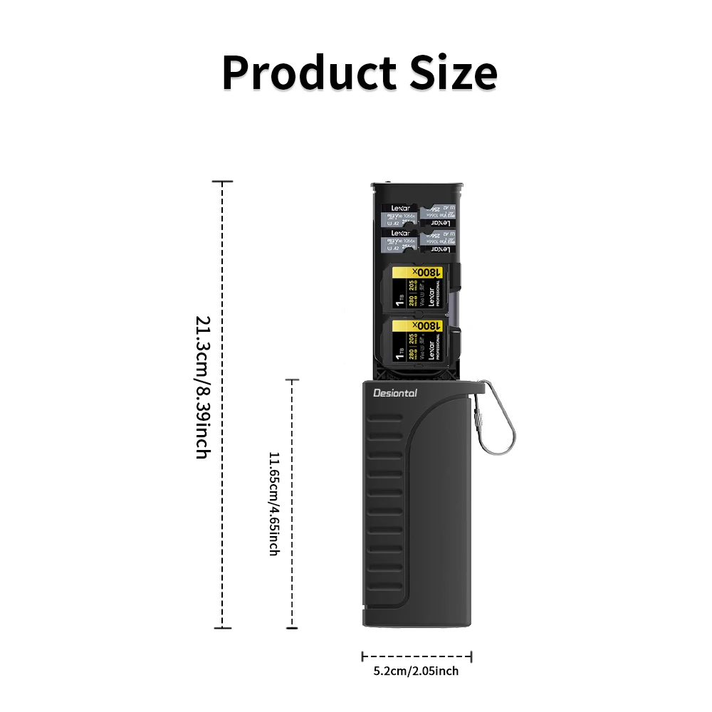 고속 SD 카드 리더기, USB 3.1 C 타입 다기능 SD/TF 카드 정리함 보관함, 카메라, 스마트폰, 드론용 거치대