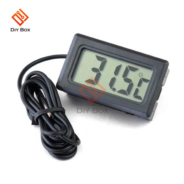LCD Digital Thermometer Temperature Sensor Temp Meter Thermostat Thermal Regulator Controller 1M 3M Cable Probe FY-10 4