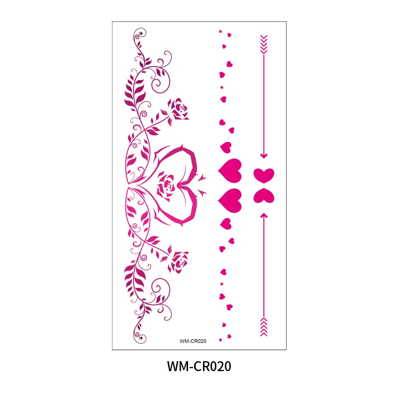 

Fun Waterproof Temporary Tattoo Sticker Sexy Girl Love Flower Lady Adult Waist Chest Abdomen Flash Tatoo Fake Tatto Women Men
