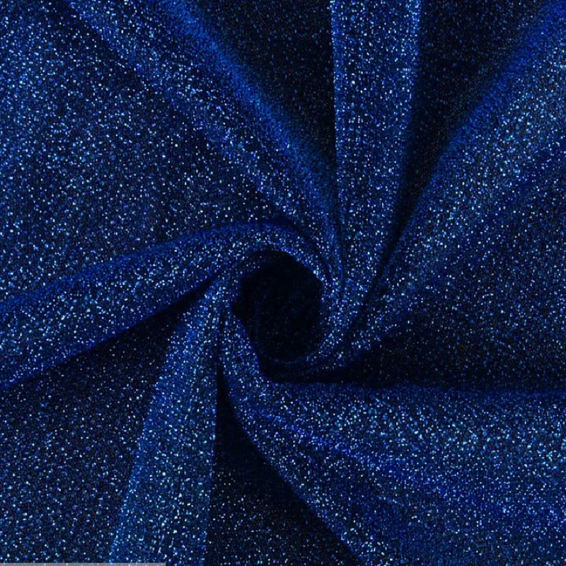 Tela Lurex metálica con purpurina elástica, tela de gasa de malla