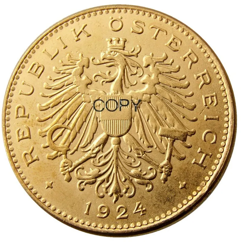 

Италия 1924 100 Kronen Позолоченные копировальные монеты