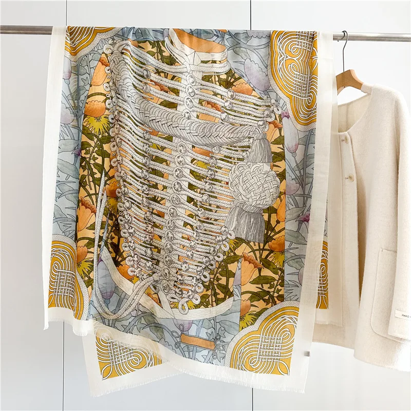 Long Tassels Cashmere Scarf Women Luxury Brand Women Winter Accessories Oversized Wrap Stole Foulard Scarves Ladies Poncho
