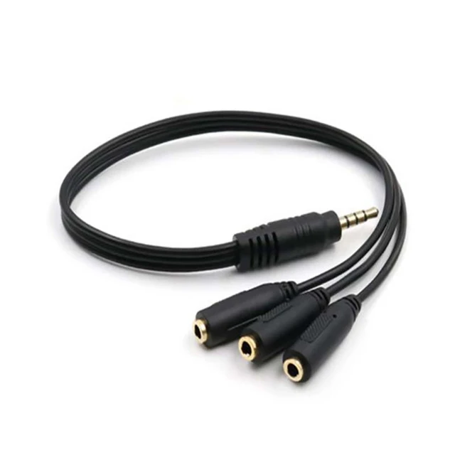 3.5mm 3 Way Port Aux Multi Headphone Earphone Audio Splitter Adapter 3.5mm  Jack Hub Spliter Cable Extender 1 Male To 3 Female - Connectors - AliExpress