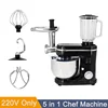 5-in-1 Home Fully Automatic Juicer Kneading Machine Meat Grinder Whisk 5.5L Multifunctional Mixer Food Processor Chef Machine 2