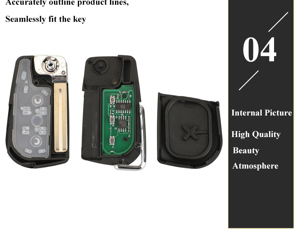 Keyforkess-FCCID BA2TA 2 pulsanti telecomando Flip chiave 433MHz H-8A Chip FOB per Toyota Hilux 2015 2016 2017 2018 2019 2020 - S31502d17a980489b8137bea6e5c62fbbn