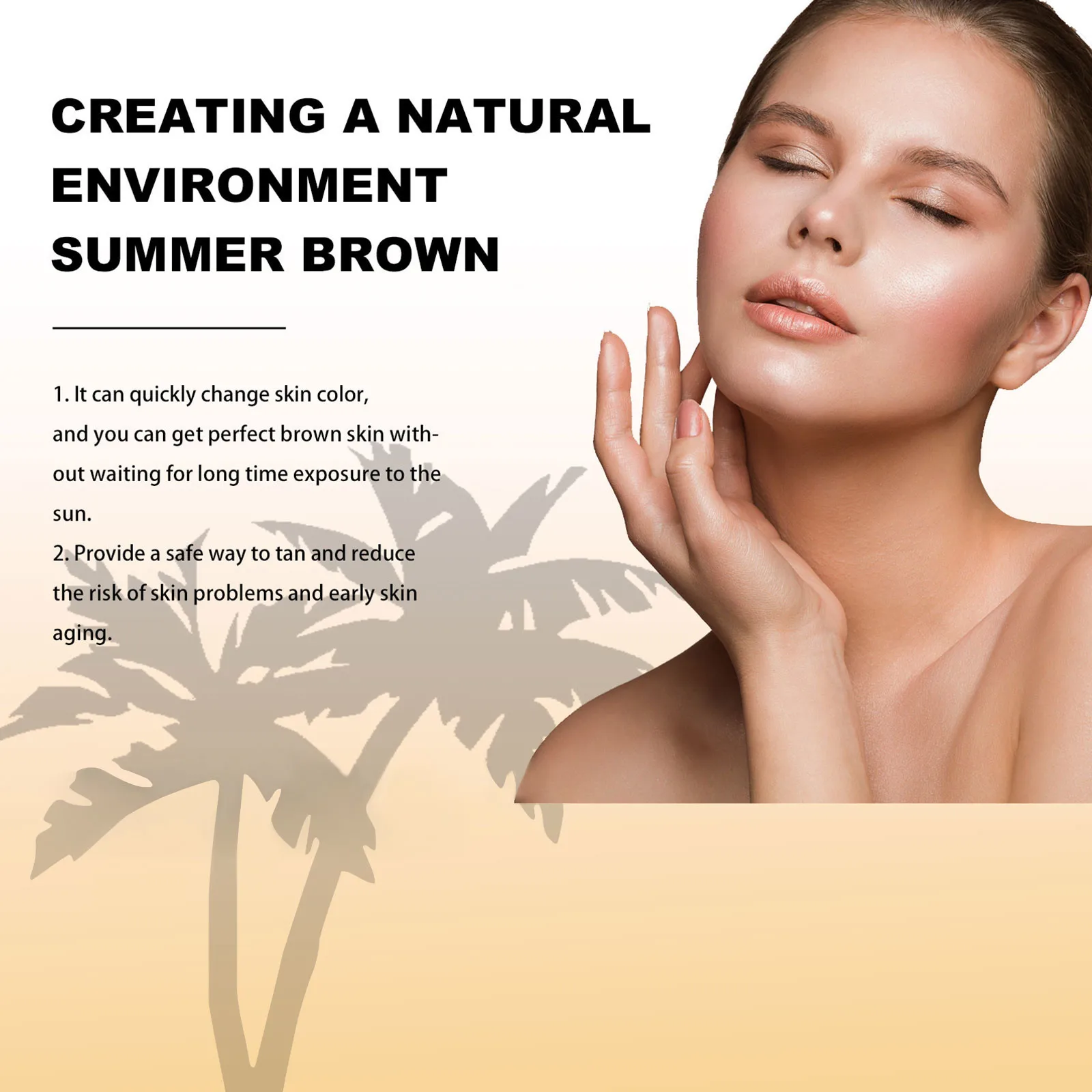 Tanning Accelerator Cream Self Tanner Bronzer Booster Indoor Sunless Sunbath Beach Moisturizing Nourishing Sexy Bronze Tan Cream