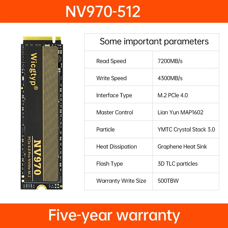 Wicgtyp  ָ Ʈ ̺, M.2 NVME PCIE SSD, 512GB, 1TB, 2TB, 22x80mm, M2 SSD, NVMe PCIe Gen4.0 x 4 ϵ ũ, PS5 ũž